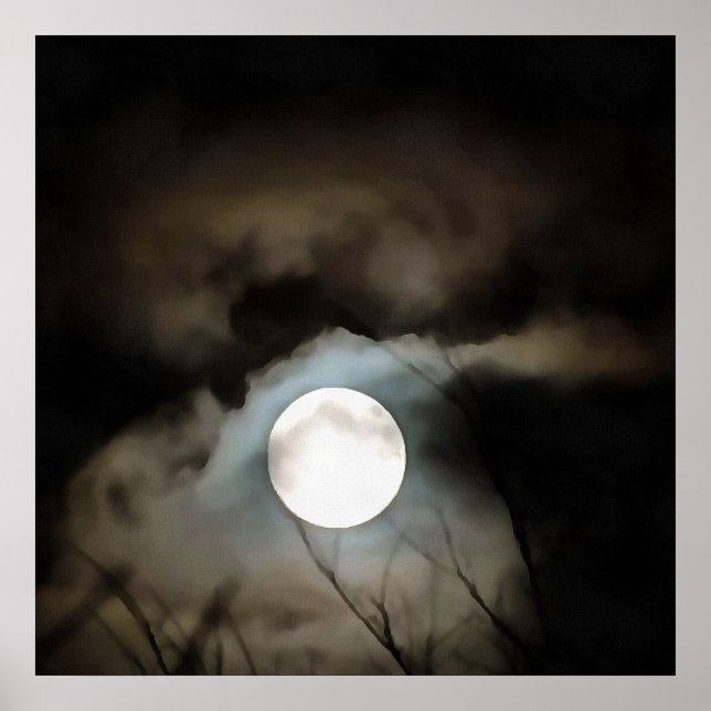 Winter Solstice Moon Celestie Art Poster (Vorne)