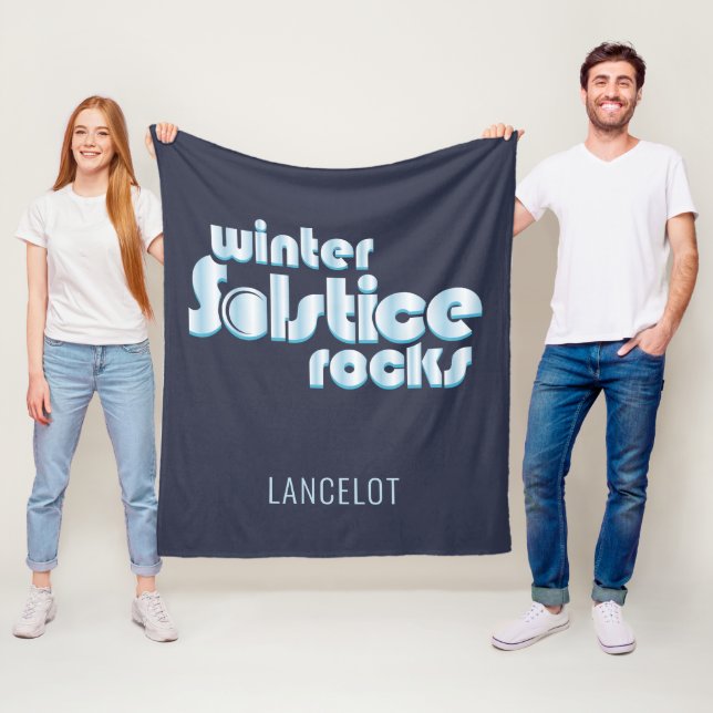 Winter Solstice Rocks Midwinter Novelty Fleecedecke (Beispiel)