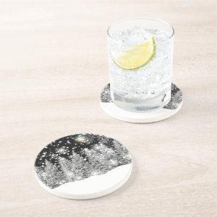 Winter Solstice Schneefall Getränkeuntersetzer