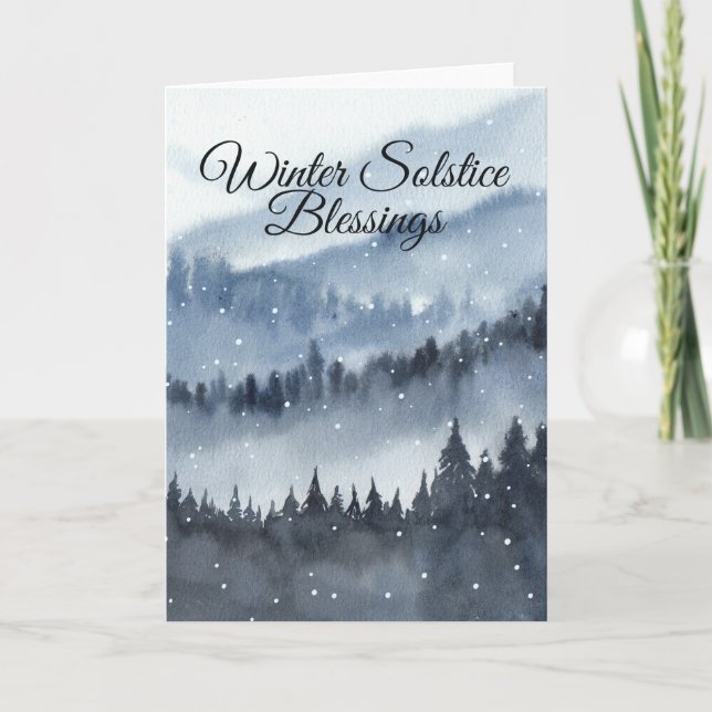 Winter Solstice Segen Pagan Weihnachten Card Karte (Vorderseite)