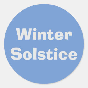 Winter Solstice von Janz Blue Powder Runder Aufkleber