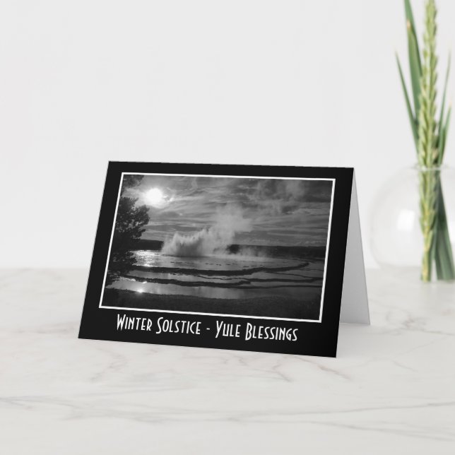 Winter Solstice Weihnachten mit Wellen, die Wasser (Vorderseite)