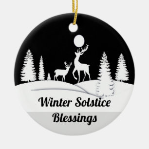 Winter Solstice Winterwald Keramik Ornament