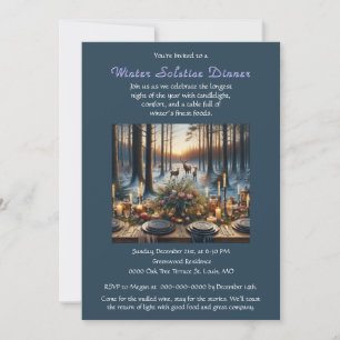 Winter Solstice Woodland Abendessen Einladung