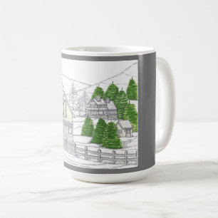 Winter Soltice Farm 15oz Tasse