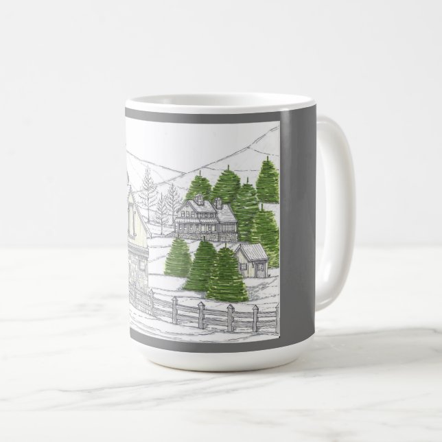 Winter Soltice Farm 15oz Tasse (VorderseiteRechts)
