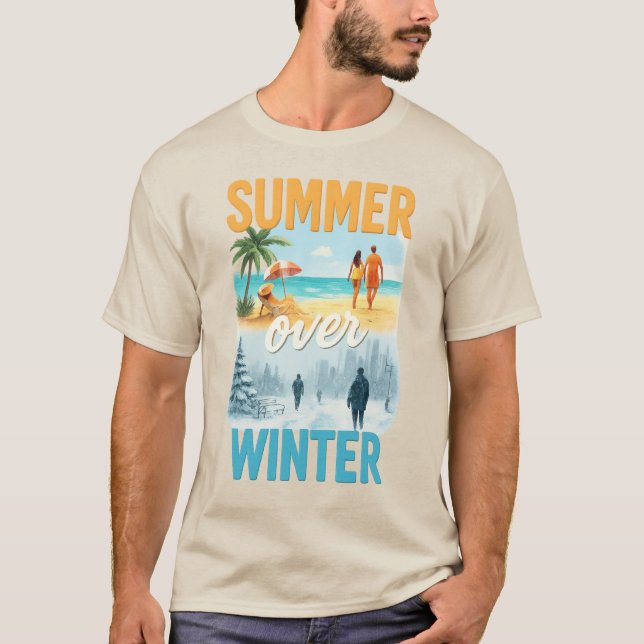 Winter Sommer T-Shirt (Vorderseite)