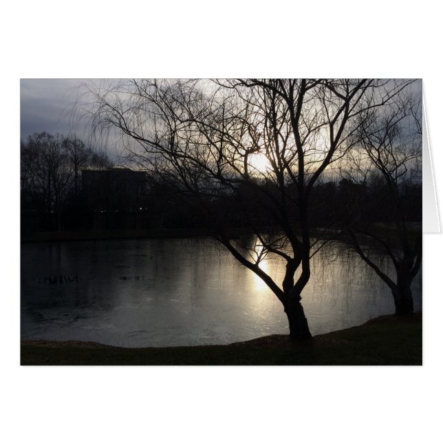 Winter-Sonnenaufgang (Vorderseite (Horizontal))