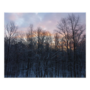 Winter Sonnenaufgang I Pastell-Natur-Landschaft Fotodruck