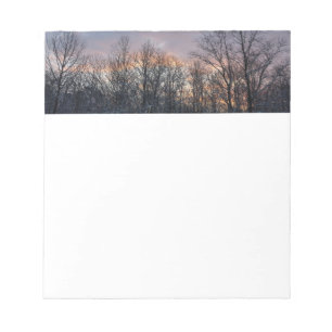 Winter Sonnenaufgang I Pastell-Naturlandschaft Notizblock