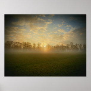 Winter Sonnenaufgang im Park Poster