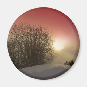 Winter-Sonnenuntergang Magnet