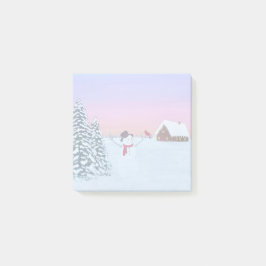 Winter-Sonnenuntergang Post-it Klebezettel