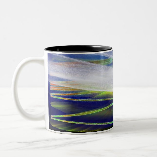 Winter-Sonnenwende "arktische helle" Zweifarbige Tasse (Links)