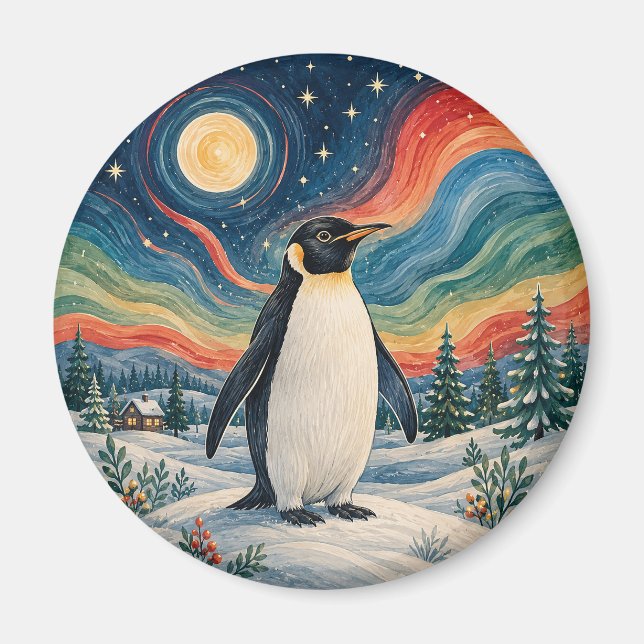 Winter-Sonnenwende des himmlischen Pinguins Magnet (Vorne)