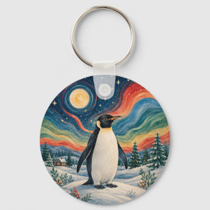 Winter-Sonnenwende des himmlischen Pinguins Schlüsselanhänger