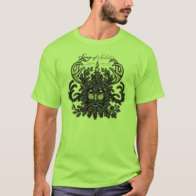 Winter-Sonnenwende-grüner Mann-T - Shirt (weiß) (Vorderseite)