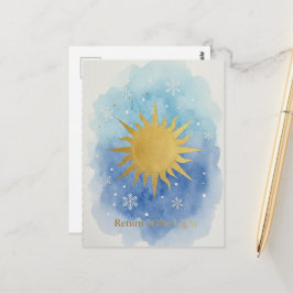 Winter-Sonnenwende-Grußkarte Postkarte