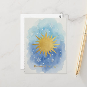 Winter-Sonnenwende-Grußkarte Postkarte