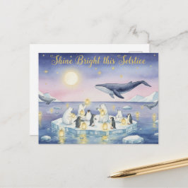 Winter-Sonnenwende-Grußkarte Postkarte