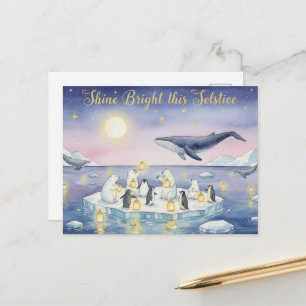 Winter-Sonnenwende-Grußkarte Postkarte