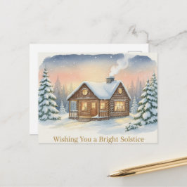 Winter-Sonnenwende-Grußkarte Postkarte