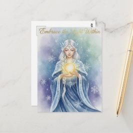 Winter-Sonnenwende-Grußkarte Postkarte