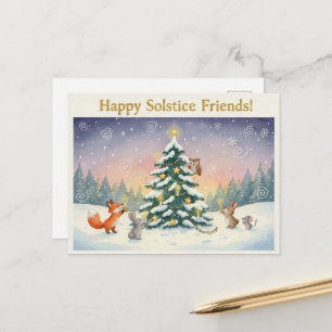 Winter-Sonnenwende-Grußkarte Postkarte