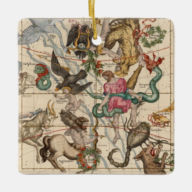 Winter-Sonnenwende Keramikornament (Vorderseite)