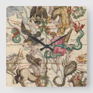 Winter-Sonnenwende Quadratische Wanduhr