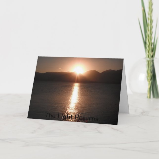 Winter-Sonnenwende-Segen Feiertagskarte (Vorderseite)