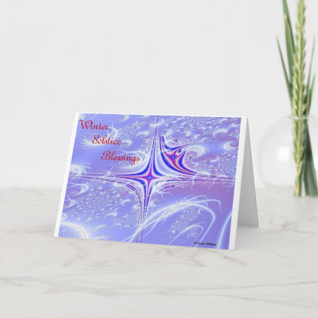 Winter-Sonnenwende-Segen Feiertagskarte (Vorderseite)