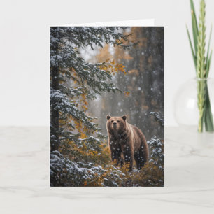 Winter-Sonnenwende-Yule-Grüße Wildnis Wald Karte