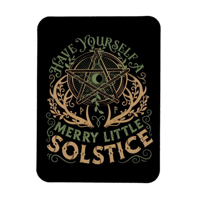 Winter-Sonnenwende Yule Weihnachtsfeiertag  Magnet (Vertikal)