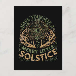 Winter-Sonnenwende Yule Weihnachtsfeiertag Postkarte