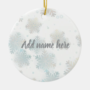 Winter-Sparkle-Ornament - Namen hinzufügen Keramik Ornament