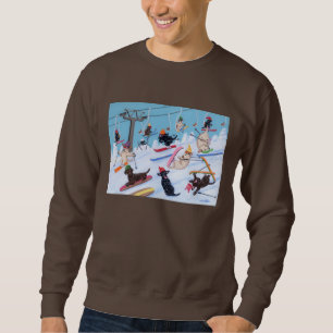 Winter-Spaß Ski fahrendes Labradors Sweatshirt