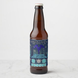 Winter Spirituosen Label Set Bierflaschenetikett