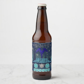 Winter Spirituosen Label Set Bierflaschenetikett