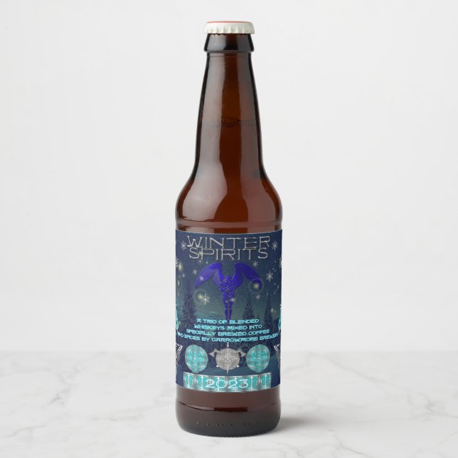 Winter Spirituosen Label Set Bierflaschenetikett (Vorderseite)