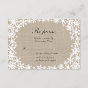 Winter-Spitze auf Leinwand UAWG RSVP Karte