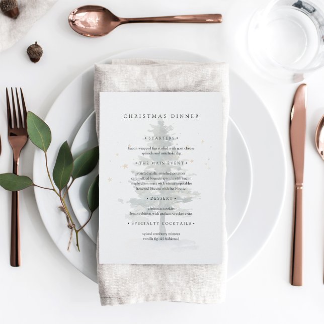 Winter Splendor Watermark Weihnachtsfeiertag Menükarte (Von Creator hochgeladen)