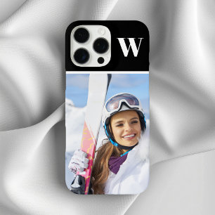 Winter Sport Foto Mit Monogramm Black iPhone 16 Pro Max Hülle