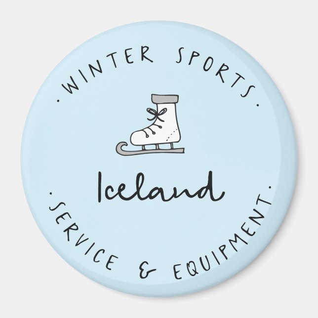 Winter Sport Ice Skate Magnet (Vorne)