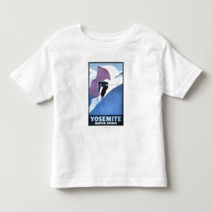Winter-Sport-Ski fahrendes förderndes Plakat Kleinkind T-shirt