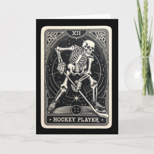 Winter Sports Eishockey Skelett Tarot Card Tee  Karte