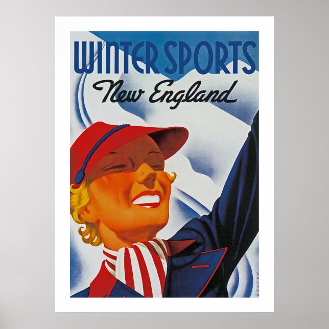 Winter Sports New England Poster (Vorne)