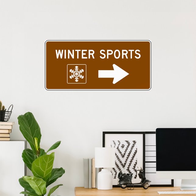 Winter Sports Road Sign Poster (Von Creator hochgeladen)
