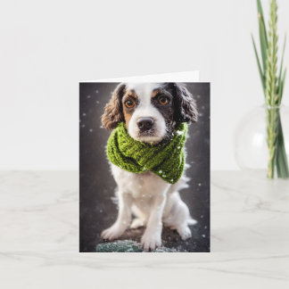 Winter Springer Spanisch Welppy Greeting Card Karte