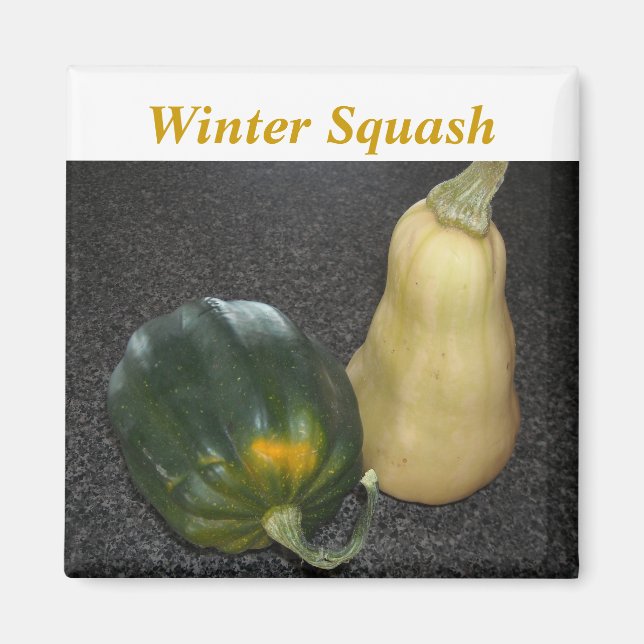 Winter Squash - Acorn und Butternut Magnet (Vorne)